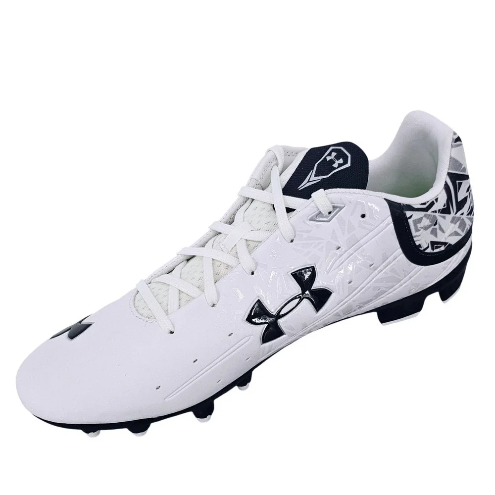 Under Armour‎ Banshee Low MC Cleats White Black 3023707-103 Mens Size 15